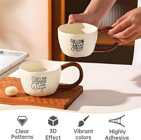 UV DTF Cup Wrap and Rub On Transfer Decals, 105 Sheets Positive Quotes for Cup Home Decor, Clear Adhesive Sheets for Furniture in Saudi Arabia