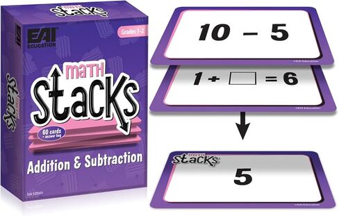 EAI Education Math Stacks Addition & Subtraction Game: Grades 1-2 in Saudi Arabia