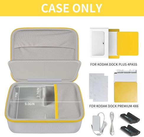 Case Compatible with Liene/Kodak Dock Plus 4x6"Portable Instant Photo Printer, Wi-Fi Picture Printer Hard Carrying Storage Holder Bag for iPhone, Android, Smartphone (Box Only) in Saudi Arabia