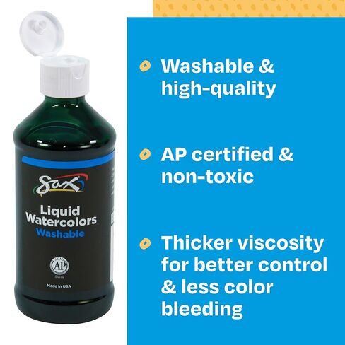 Sax True Color Concentrated Washable Liquid Watercolor - 8 Ounces - Green in Saudi Arabia