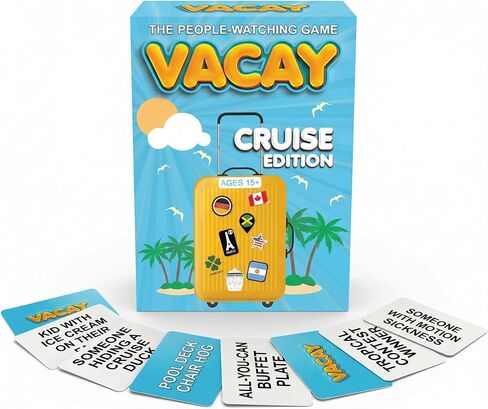 Vacay Cruise Essentials People-Watching Card Game for Royal Caribbean, Carnival, Norwegian NCL, Disney MSC and Princess – A Fun Ship Must Have & Top 10 Cruise Essentials Deck Game for Every Sailing in Saudi Arabia