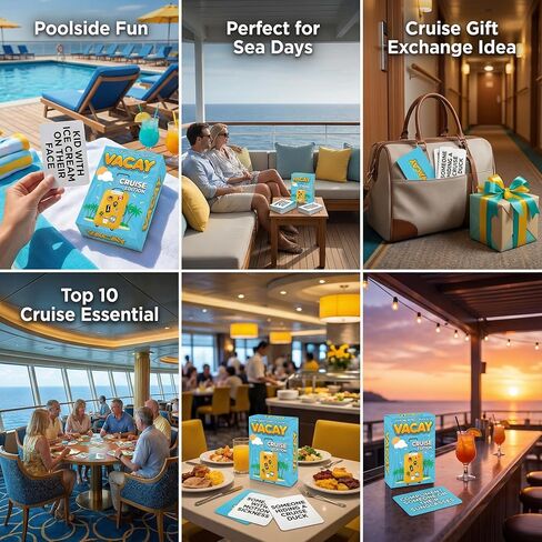 Vacay Cruise Essentials People-Watching Card Game for Royal Caribbean, Carnival, Norwegian NCL, Disney MSC and Princess – A Fun Ship Must Have & Top 10 Cruise Essentials Deck Game for Every Sailing in Saudi Arabia