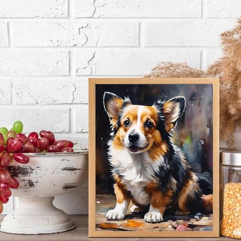 VNUIEHG Paint by Numbers for Adults Corgi DIY Digital Painting by Numbers Kits on Canvas Wall Art Artwork 40x50cm Without Frame in Saudi Arabia