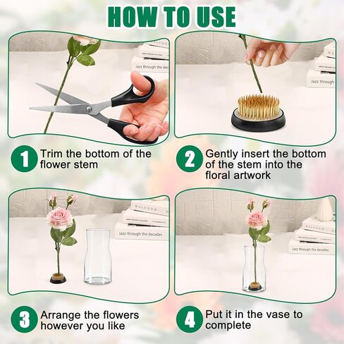 5 Pcs Flower Frogs for Flower Arrangements, Brass Floral Frog Kenzan with Rubber Base, Japanese Ikebana Flower Holder Fixed Tools for Vase, DIY Floral Arrangement Supplies (Multiple Sizes, Gold) in Kuwait