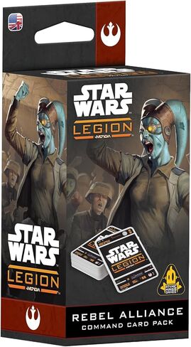 Star Wars: حزمة بطاقات Legion Rebel Alliance Command - لعبة منمنمات للطاولة، لعبة استراتيجية للأطفال والكبار، للأعمار من 14 عامًا فما فوق، لاعبان، وقت لعب لمدة 3 ساعات، مصنوعة بواسطة Atomic Mass Games in Kuwait