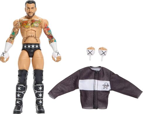 Mattel WWE Elite Action Figure & Accessories, Series #124 Set, 6-inch Collectible CM Punk with 25 Articulation Points & Swappable Hands in Saudi Arabia