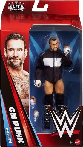 Mattel WWE Elite Action Figure & Accessories, Series #124 Set, 6-inch Collectible CM Punk with 25 Articulation Points & Swappable Hands in Saudi Arabia