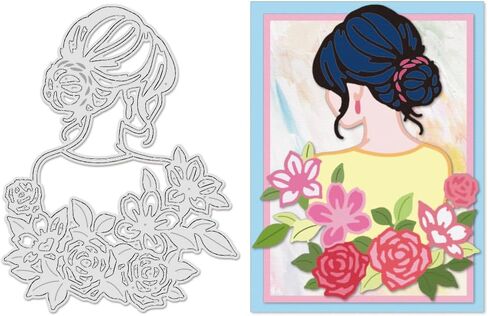 UNICRAFTALE 14Pcs/Set Bouquet Cutting Dies for Card Making Flowers Leaves Die Cuts Metal Floral Bouquet Dies Stencils Embossing Template for DIY Embossing Paper Album Craft Decor in Saudi Arabia
