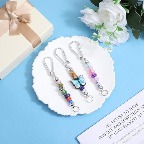50 Pcs Beadable Keychain Bars Bulk DIY Blank Beadable Keychains Creative Customized Keychains Bar Keychain Making Kit for Women Man Jewelry Making Gift in Saudi Arabia