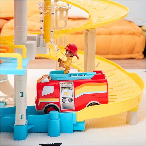 Disney Junior Firebuds HQ Playset with Lights, Sounds, Fire Truck Toy, Action Figure and Vehicle Launcher, Kids Toys for Boys and Girls Ages 3 and Up in Saudi Arabia