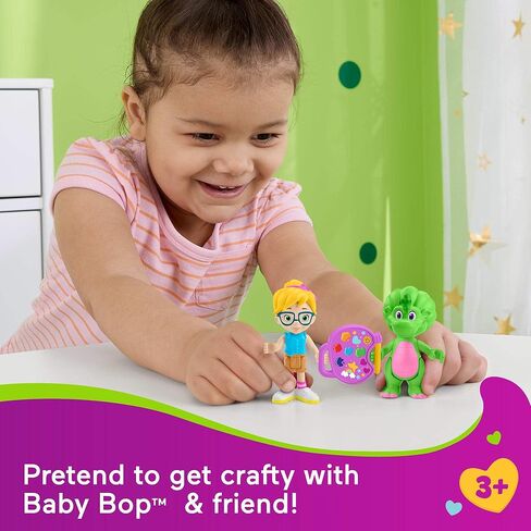 Fisher-Price Barney’s World Preschool Toy Barney’s Friend Vivie & Baby Bop 3-Piece Figure Set for Pretend Play Kids Ages 3+ Years in Saudi Arabia