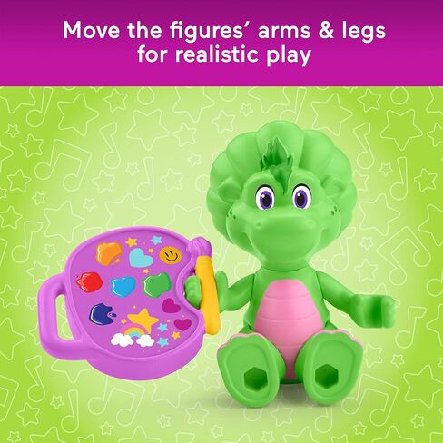 Fisher-Price Barney’s World Preschool Toy Barney’s Friend Vivie & Baby Bop 3-Piece Figure Set for Pretend Play Kids Ages 3+ Years in Saudi Arabia