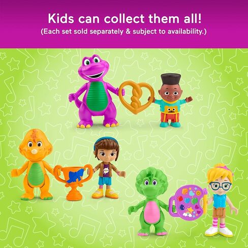 Fisher-Price Barney’s World Preschool Toy Barney’s Friend Vivie & Baby Bop 3-Piece Figure Set for Pretend Play Kids Ages 3+ Years in Saudi Arabia