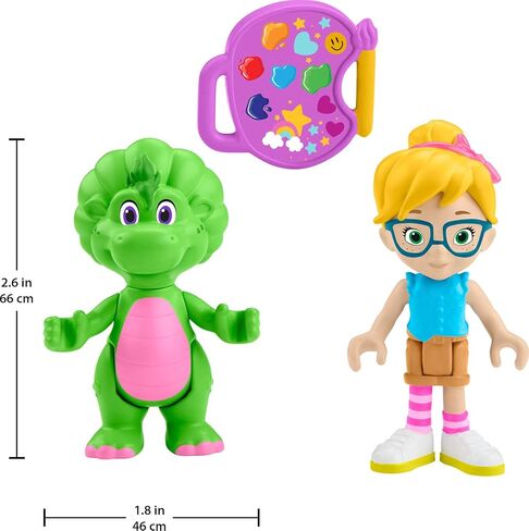 Fisher-Price Barney’s World Preschool Toy Barney’s Friend Vivie & Baby Bop 3-Piece Figure Set for Pretend Play Kids Ages 3+ Years in Saudi Arabia
