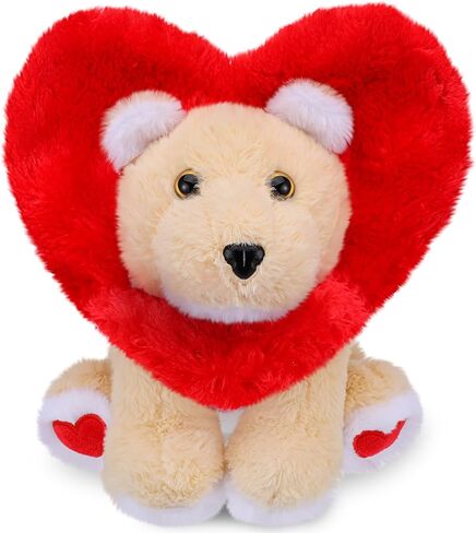 Valentines Red Love Lion Stuffed Animal Heart Shape Lion Plush Toy Soft Lion Toy with Mane Heart Shape Soles Cute Stuffed Animal for Kids Adult for Valentine's Day Birthday Bedtime Gift, 12 Inch in Saudi Arabia