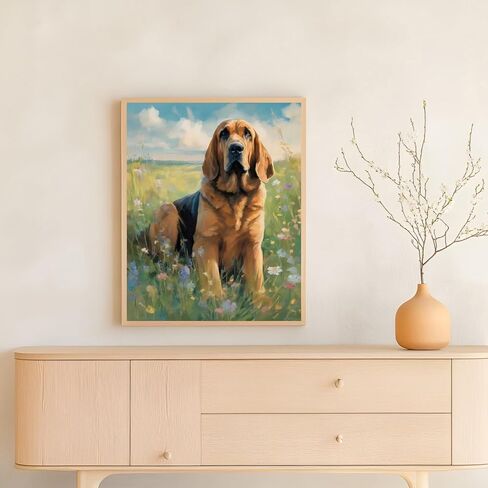 ZUVRDIAI Paint by Numbers Kits for Adults Bloodhound Dog Animal DIY Oil Painting Art Home Wall Decoration Gift 16x20 Inch in Saudi Arabia