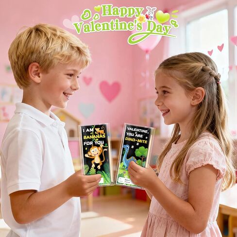 Valentine's Day Cards for Kids School, 24 Pack Valentine's Day Cards for Kids with Rainbow Scratch Art Craft Books, Valentines Day Gifts For Kids Classroom Exchange, Valentines Party Favors Prizes in Saudi Arabia