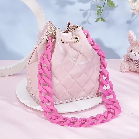PH PandaHall 26 Inch Decorative Purse Chain Bag Strap Cute Bag Chains Acrylic Extender Chain Replacement Chains with Buckles for Handbags Wallet Shoulder Bag Making, Hot Pink, 1pc in Kuwait