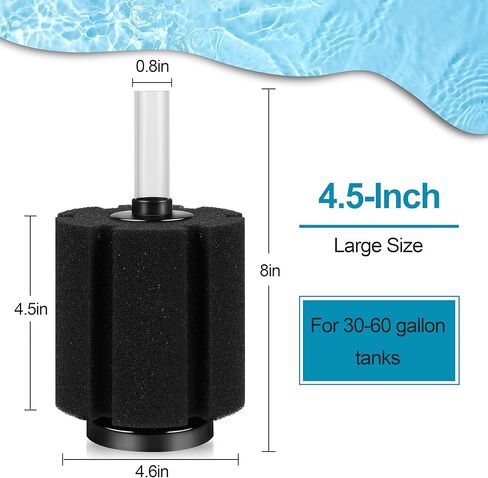 Aquarium Sponge Filter Fish Tank Filters for Fish Tank up to 60 Gallon 3-Pack in Kuwait