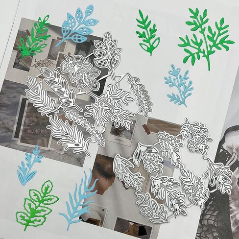 SourceTon16 Pcs Metal Die Cuts Stamps and Dies - Leaf & Foliage Cutting Dies for Card Making, DIY Hand Embossing, Birthday Gifts, etc in Saudi Arabia