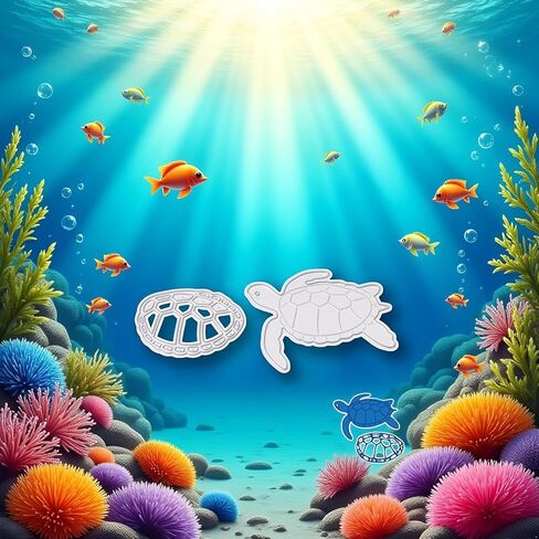 Sea Turtle Die Cut for Card Making,Sea Turtle Metal Cutting Dies Congratulations Die Cuts Happy Birthday Embossing Stencils Template for DIY Scrap-Booking Decor Wedding Birthday Blessing in Saudi Arabia