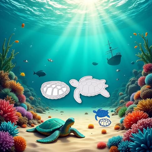 Sea Turtle Die Cut for Card Making,Sea Turtle Metal Cutting Dies Congratulations Die Cuts Happy Birthday Embossing Stencils Template for DIY Scrap-Booking Decor Wedding Birthday Blessing in Saudi Arabia