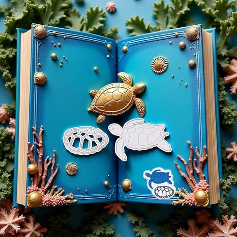Sea Turtle Die Cut for Card Making,Sea Turtle Metal Cutting Dies Congratulations Die Cuts Happy Birthday Embossing Stencils Template for DIY Scrap-Booking Decor Wedding Birthday Blessing in Saudi Arabia