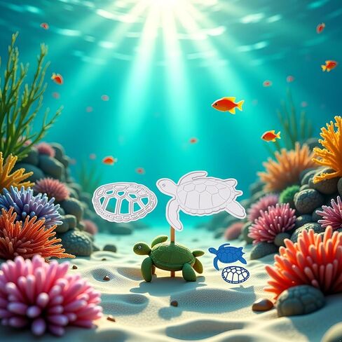 Sea Turtle Die Cut for Card Making,Sea Turtle Metal Cutting Dies Congratulations Die Cuts Happy Birthday Embossing Stencils Template for DIY Scrap-Booking Decor Wedding Birthday Blessing in Saudi Arabia