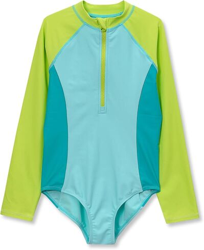 Lands 'End Girls Sleeve Long Zip One Piece Upf 50 Swimsuit in Saudi Arabia