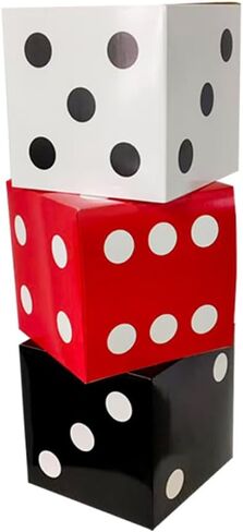 Dice 11.8 Inches Paper Boxes, 3 Packs Dice Balloon Boxes Party Photo props，Party Decoration Supplies in Saudi Arabia