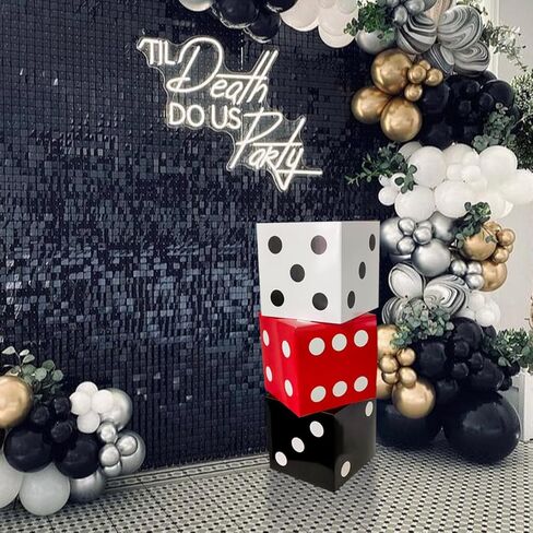 Dice 11.8 Inches Paper Boxes, 3 Packs Dice Balloon Boxes Party Photo props，Party Decoration Supplies in Saudi Arabia