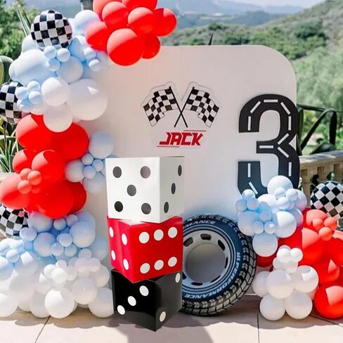 Dice 11.8 Inches Paper Boxes, 3 Packs Dice Balloon Boxes Party Photo props，Party Decoration Supplies in Saudi Arabia