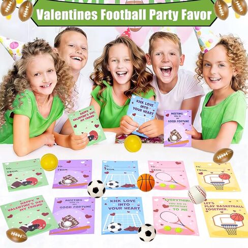 Valentines Day Gifts for Kids Classroom - Mini Stress Ball Toys with Exchange Cards for Toddler Class School Exchange Gift - Sport Stress Bouncy Balls for Kids Valentines Party Favors - 25 Pack in Saudi Arabia