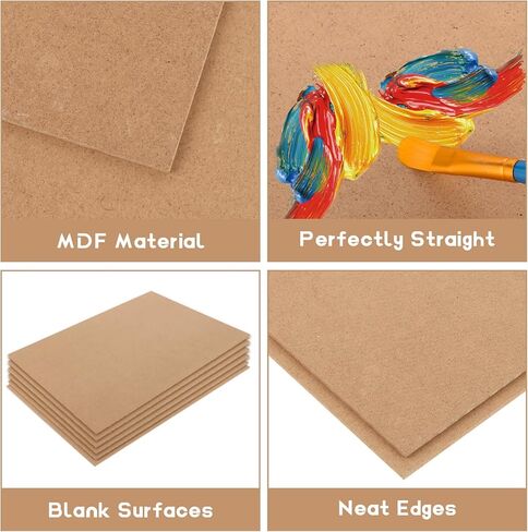 15 Pack 12" x16" MDF Boards - 1/8" Thick Boards for Crafts, Medium Density Fiberboard Unfinished Wood Art Boards Blank Wooden Blocks Chipboard Panels for DIY Crafts, Painting, Engraving in Saudi Arabia