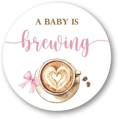 ملصقات هدايا استحمام الطفل A Baby is Brewing - 60 ملصقًا in Saudi Arabia