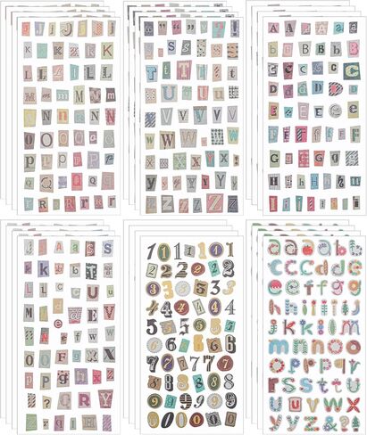 464 Pcs Letter Stickers for Scrapbooking Supplies, Alphabet Number Stickers Scrapbook Sticker Graffiti Self Adhesive Decals for DIY Crafts, Junk Journal, Water Bottle, Classroom Decor, Door in Saudi Arabia