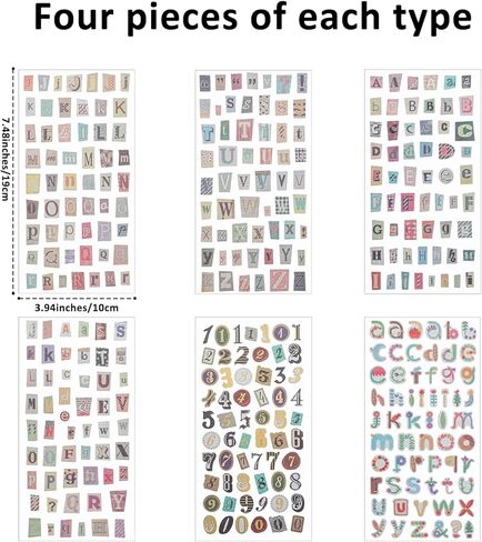 464 Pcs Letter Stickers for Scrapbooking Supplies, Alphabet Number Stickers Scrapbook Sticker Graffiti Self Adhesive Decals for DIY Crafts, Junk Journal, Water Bottle, Classroom Decor, Door in Saudi Arabia
