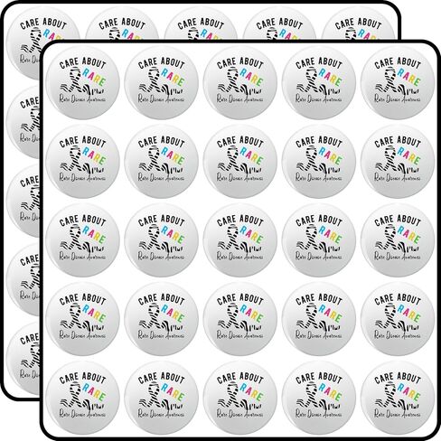 Rare Disease Day 2022 Zebra Care About Rare, Rare Disease Awareness 1" 50 Pack Scrapbooking Stickers Waterproof Vinyl Decals for Water Bottle Laptop Phone Case in Saudi Arabia
