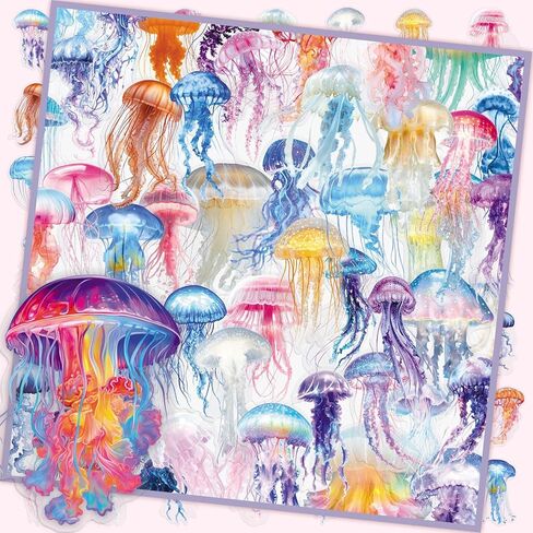 50PCS PET Waterproof Window Stickers, Watercolor Floral Window Sill Decals for Skateboard, Fridge, Laptop, Phone, Luggage (1.64-2.28 Inches)(Window-2) in Kuwait