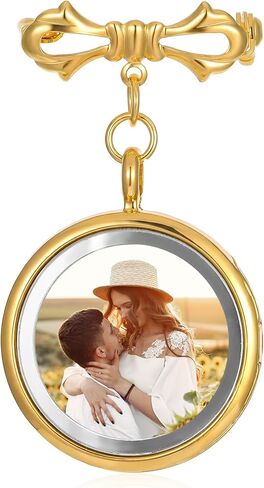 Wedding Bouquet Photo Charms Bouquet Charms for Wedding Memory Bridal bridegroom Charm DIY Pin Brooch Making Kit Round Picture Charm for Memory Friend Graduation Gift in Saudi Arabia