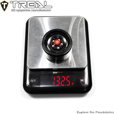 TREAL 1.9 Beadlock Wheels(4) Vintage Classic Wagon Scale Wheel CNC Machined Upgrades for 1/10 Crawlers RC-VTE10(Black) in Saudi Arabia