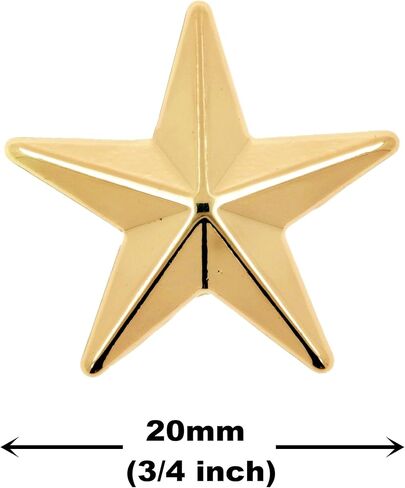 Bezelry 12 Pieces Five Pointed Star Metal Shank Buttons. 18mm (11/16 inch)(Gold) in Saudi Arabia