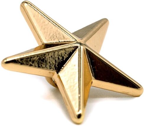 Bezelry 12 Pieces Five Pointed Star Metal Shank Buttons. 18mm (11/16 inch)(Gold) in Saudi Arabia