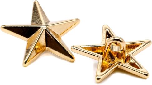 Bezelry 12 Pieces Five Pointed Star Metal Shank Buttons. 18mm (11/16 inch)(Gold) in Saudi Arabia