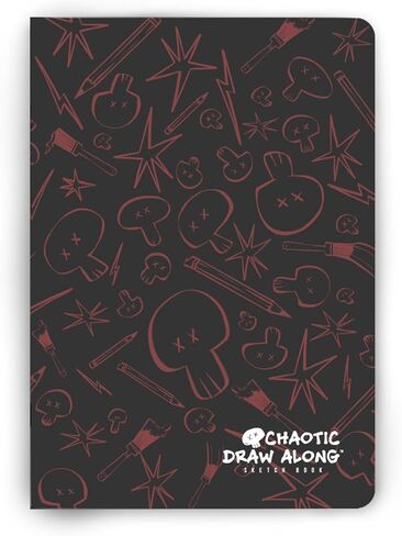 Chaotic Draw Along A5 Stitch-Bound Sketchbook, Easy to Keep Open, 5.8" x 8.3", 48 Pages, 140gsm (95 lb) Smooth Paper, Softcover Drawing Journal in Saudi Arabia