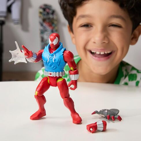 SPIDER-MAN MixMashers Marvel Scarlet Spider Custom Mix-and-Match Action Figure & Accessories, 5-Inch-Scale (12 cm) Super Hero Toys for Kids Ages 4+ in Saudi Arabia