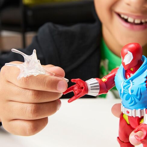 SPIDER-MAN MixMashers Marvel Scarlet Spider Custom Mix-and-Match Action Figure & Accessories, 5-Inch-Scale (12 cm) Super Hero Toys for Kids Ages 4+ in Saudi Arabia