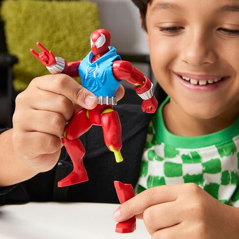 SPIDER-MAN MixMashers Marvel Scarlet Spider Custom Mix-and-Match Action Figure & Accessories, 5-Inch-Scale (12 cm) Super Hero Toys for Kids Ages 4+ in Saudi Arabia