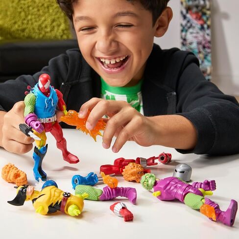 SPIDER-MAN MixMashers Marvel Scarlet Spider Custom Mix-and-Match Action Figure & Accessories, 5-Inch-Scale (12 cm) Super Hero Toys for Kids Ages 4+ in Saudi Arabia