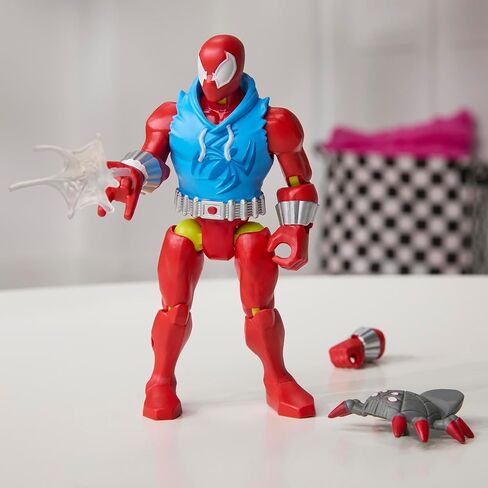 SPIDER-MAN MixMashers Marvel Scarlet Spider Custom Mix-and-Match Action Figure & Accessories, 5-Inch-Scale (12 cm) Super Hero Toys for Kids Ages 4+ in Saudi Arabia